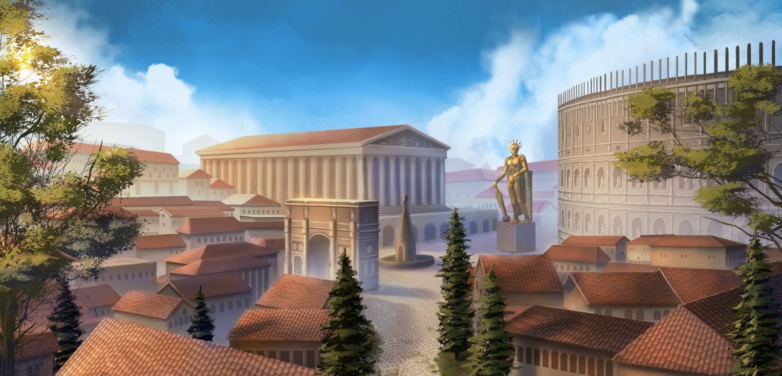 Rome — Summer, illustration by Sara Forlenza