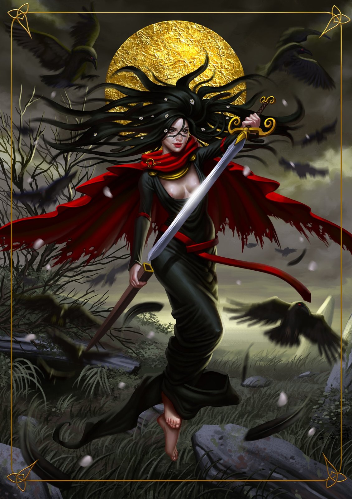 The Morrigan, illustration by Sara Forlenza